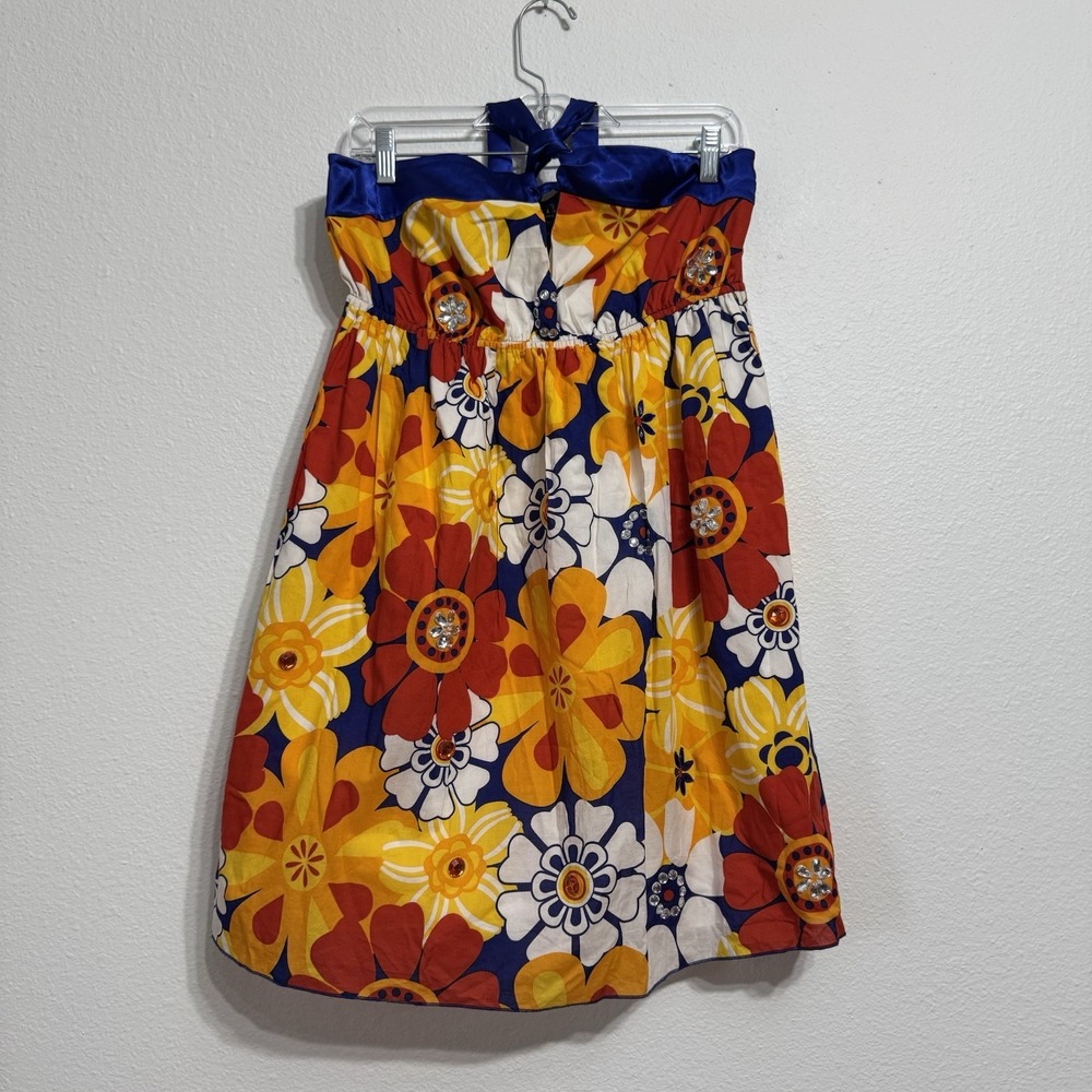 Lyndia by Lyndia Procanik Floral Halter Mini Dress Womens Size 10
